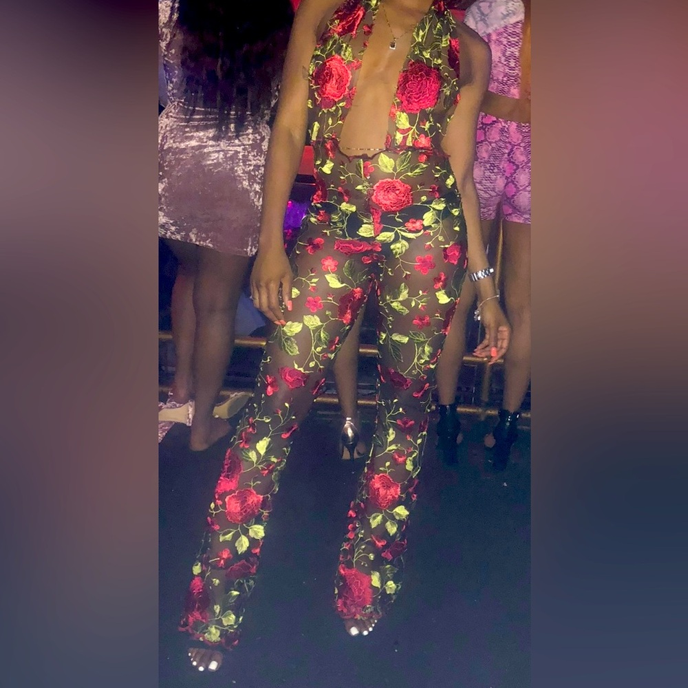 Floral Halter Jumpsuit